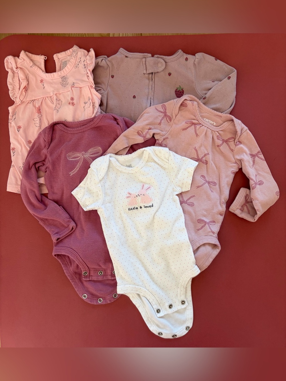 5 pc Carters 3M baby girl clothes bundle